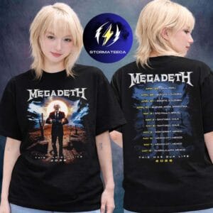 Megadeth This Was Our Life Latin Tour 2026 Vic Rattlehead Two Sided Unisex T-Shirt