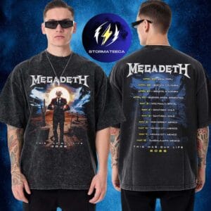 Megadeth This Was Our Life Latin Tour 2026 Vic Rattlehead Two Sided Washed T-Shirt