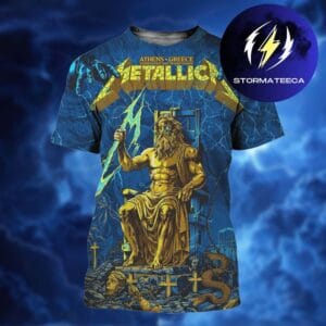 Metallica M72 Athens Limited Edition Art By Revolverdart At Olympic Stadium In Athens Greece On May 9 2026 All Over Print Shirt