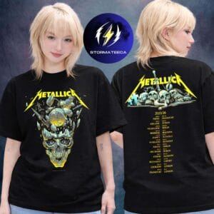 Metallica M72 World Tour 2026 72 Seasons 25 26 Tour Dates Two Sided Unisex T-Shirt