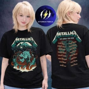 Metallica M72 World Tour 2026 72 Seasons European Tour Dates Two Sided Unisex T-Shirt