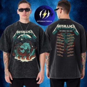 Metallica M72 World Tour 2026 72 Seasons European Tour Dates Two Sided Washed T-Shirt
