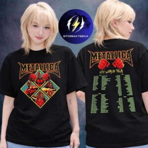 Metallica x Fan Cards Crew M72 World Tour Skeleton Diamond Two Sided Unisex T-Shirt