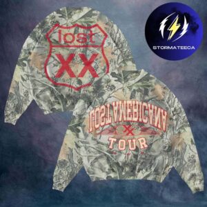 Michael Gun Kelly MGK Merch Lost Americana Summer Tour 2026 Collegiate Tour Camo Crewneck Shirt