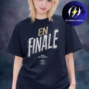 PSG Merch Paris Saint Germain Road To Budapest Navy Unisex T-Shirt