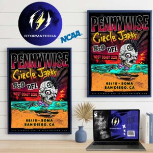 Pennywise Poster Show At Soma In San Diego CA On May 15 2026 With Circle Jerks Home Decor Poster Canvas