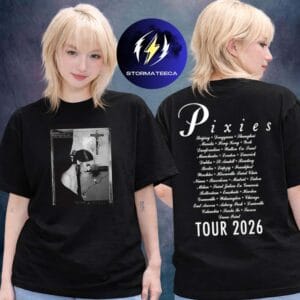 Pixies P40 Asia Tour 2026 Framed Rosa Black Two Sided Unisex T-Shirt