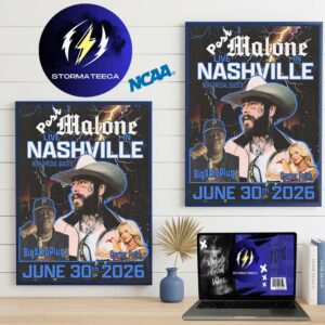 Post Malone Live In Nashville With Special Guests BigXthaPlug And Carter Faith On June 30 2026 Home Decor Poster Canvas