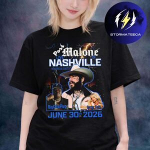 Post Malone Live In Nashville With Special Guests BigXthaPlug And Carter Faith On June 30 2026 Unisex T-Shirt