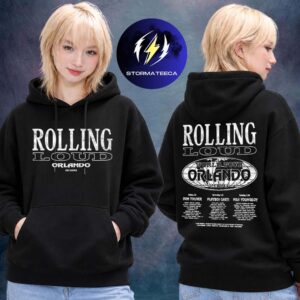 Rolling Loud 2026 Merch B&W Orlando Tour 26 Lineup Black Two Sided Unisex Hoodie Shirt