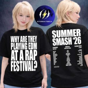Summer Smash 2026 Merch Music Festival In Chicago IL On June 12 2026 EDM Line Up Two Sided Unisex T-Shirt