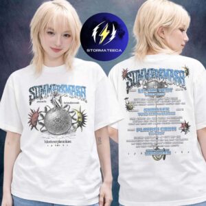 Summer Smash 2026 Merch Music Festival In Chicago IL On June 12 2026 Lunar Line Up Two Sided Unisex T-Shirt