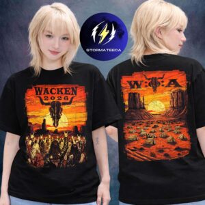 Wacken 2026 Music Festival Merch In Wacken DE On July 29 August 1 2026 Desert Crowd Two Sided Unisex T-Shirt