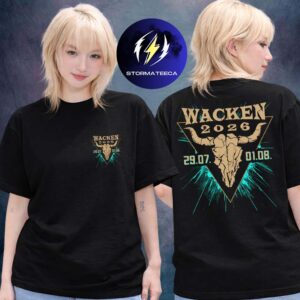 Wacken 2026 Music Festival Merch In Wacken DE On July 29 August 1 2026 Triangle Two Sided Unisex T-Shirt