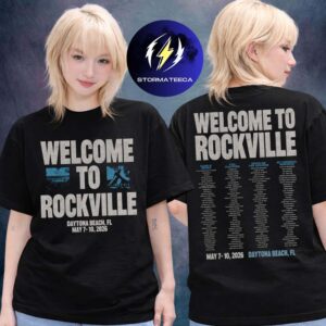 Welcome To Rockville Festival 2026 At Daytona International Speedway In Daytona Florida On May 7-10 2026 Blue Stage Line Up Two Sided Unisex T-Shirt